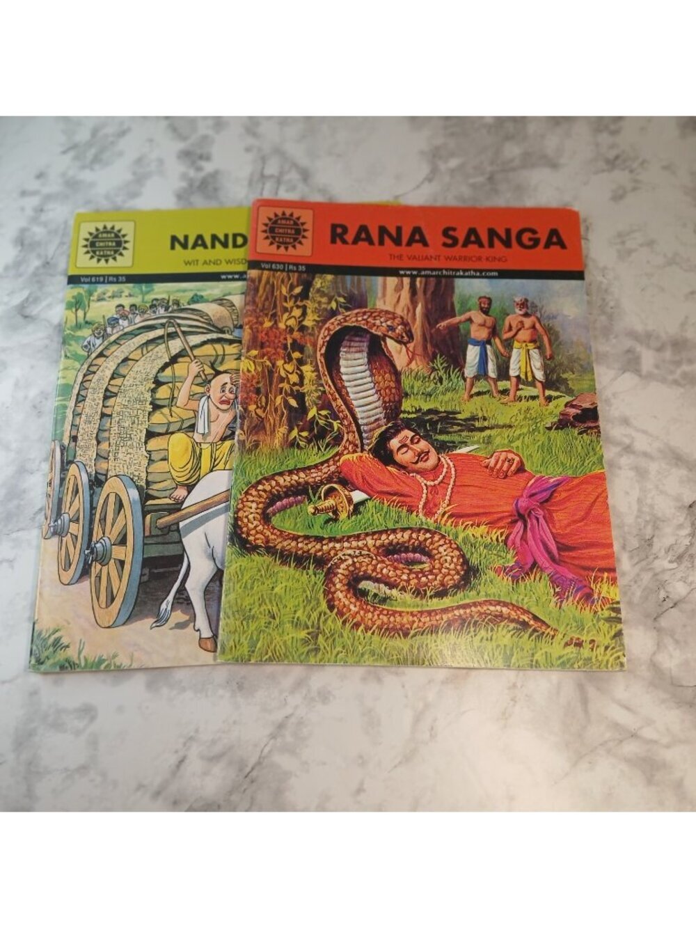 Amar Chitra Katha Comic Lot Rana Sanga & Nandivishala Indian Mythology Books - Picture 1 of 4